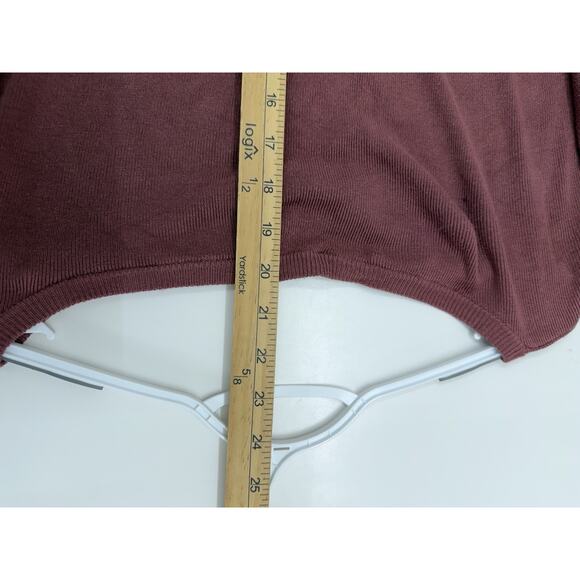 Express Womens Sweater Shirt Size Large Pink Long Sleeve Tie Detail Waist - Picture 9 of 10